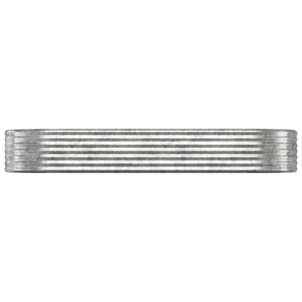 vidaXL Odlingslåda pulverlackerat stål 249x100x36 cm silver Silver