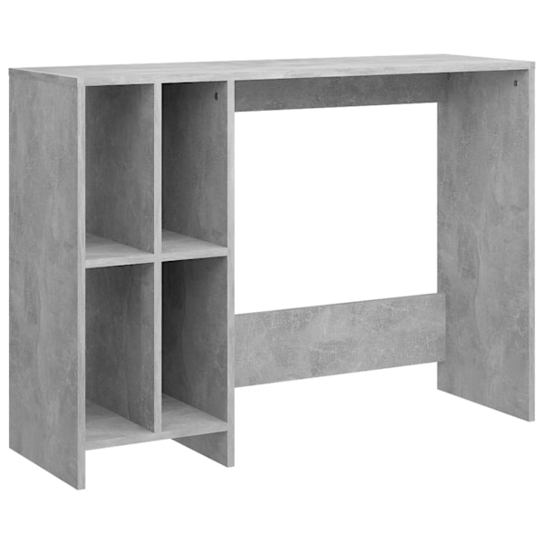 vidaXL Datorbord betonggrå 102,5x35x75 cm konstruerat trä grå