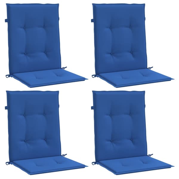 vidaXL Trädgårdsstolsdynor 4 st Kungsblå 100 x 50 x 3 cm Blå