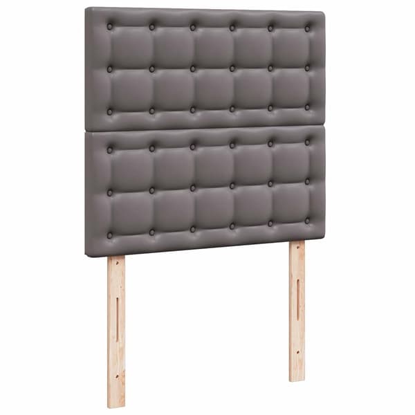 vidaXL Ottoman sängram med madrass grå 90x190 cm konstläder Grå