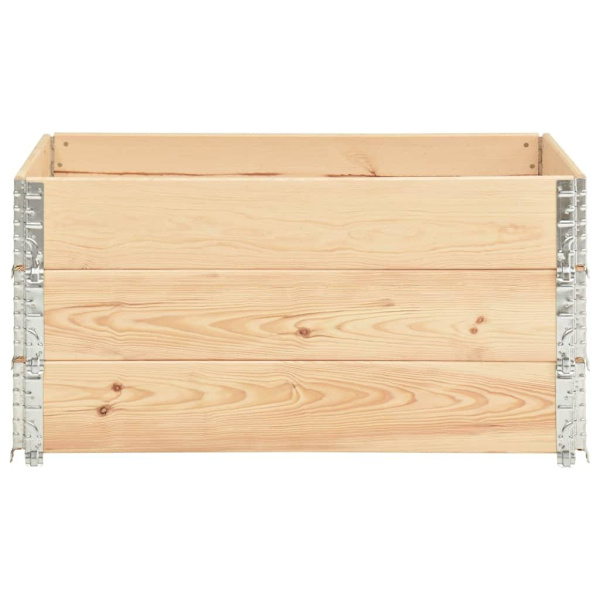 vidaXL Pallkrage 3 st 80x120 cm massiv furu Brun