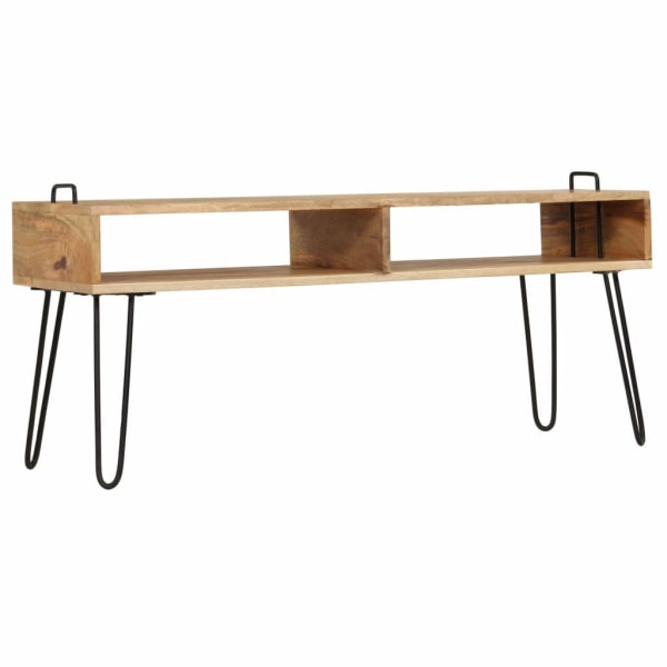 vidaXL TV-bänk massivt mangoträ 110x35x45 cm Brun