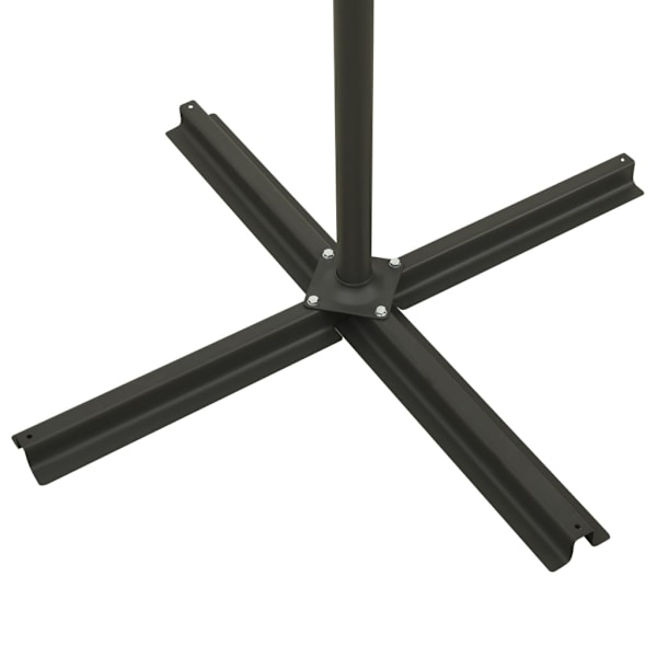 vidaXL Frihängande trädgårdsparasoll med stång och LEDs 300 cm Brun