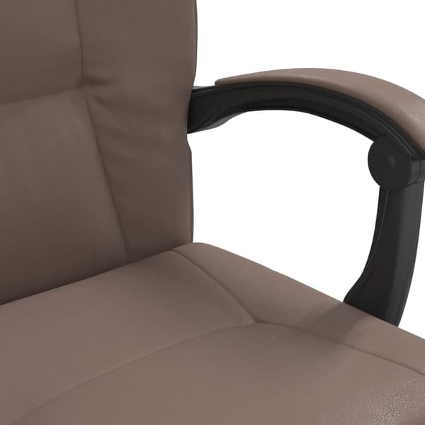 vidaXL Kontorsstol brun konstläder Brun