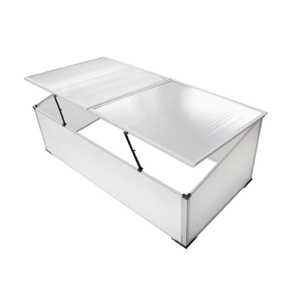 vidaXL Drivbänk med 2 lock utan golv Transparent