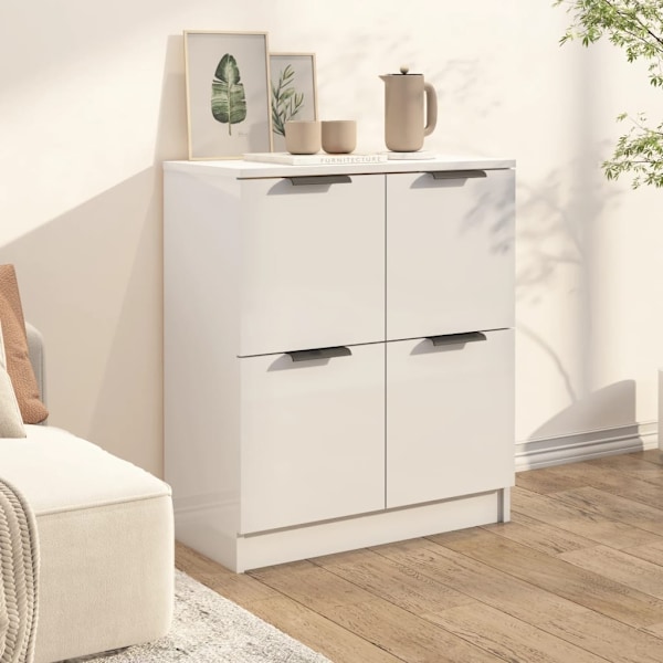 vidaXL Skänk vit 60x30x70 cm konstruerat trä Vit