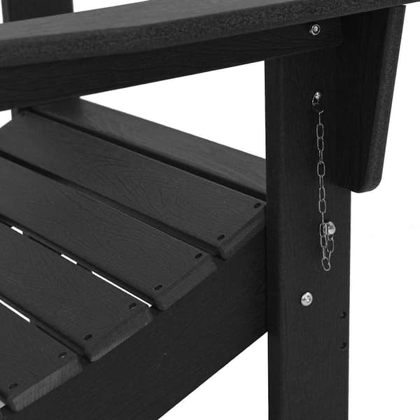 vidaXL Trädgård Stol 2 st Svart polyeten art