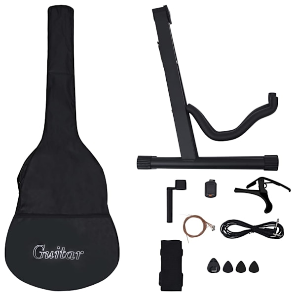 vidaXL Gitarr western 12 delar med EQ-pedal och 6 strängar blå Blå