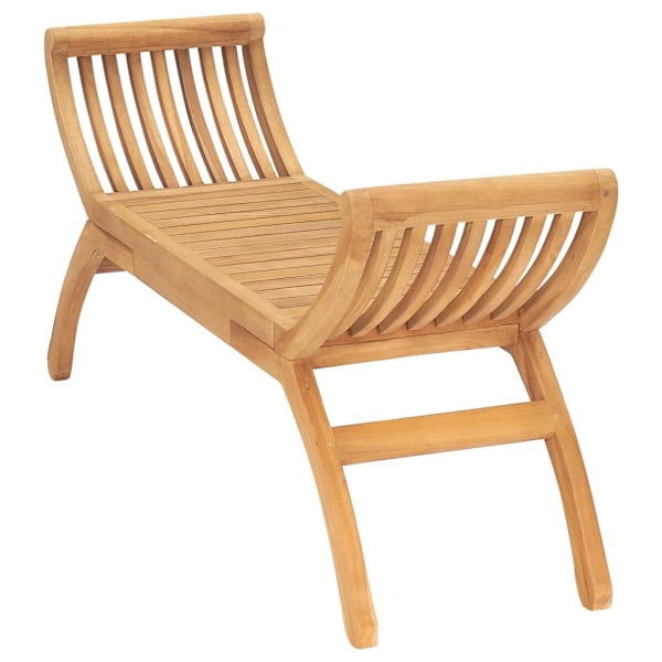 vidaXL Trädgårdsbänk 126 cm massiv teak Brun