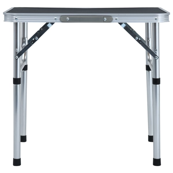 vidaXL Hopfällbart campingbord grå aluminium 60x45 cm grå