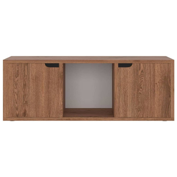 vidaXL TV-bänk brun ek 88,5x27,5x30,5 cm spånskiva Brun