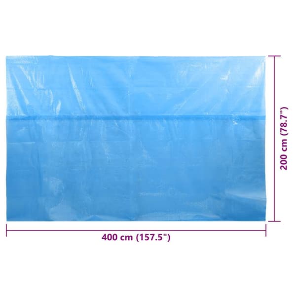 vidaXL Poolskydd blå 400x200 cm PE Blå