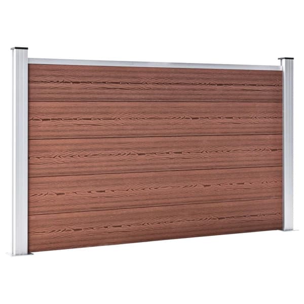 vidaXL Staketpanel WPC 526x106 cm brun Brun