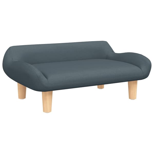 vidaXL Barnsoffa mörkgrå 70x40x24 cm tyg Grå