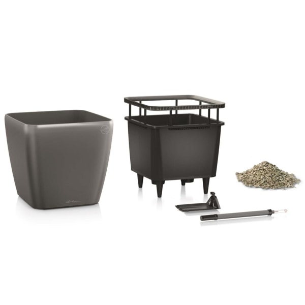LECHUZA Blomkruka QUADRO LS 43 ALL-IN-ONE kolgrå 16183 grå