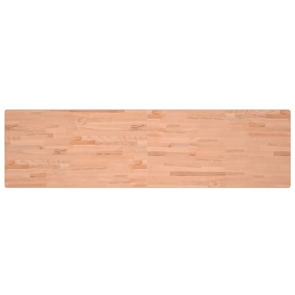 vidaXL Bordsskiva 200x55x2,5 cm massivt bokträ Brun