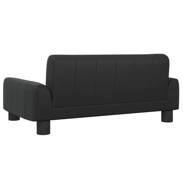 vidaXL Barnsoffa svart 70x45x30 cm konstläder art