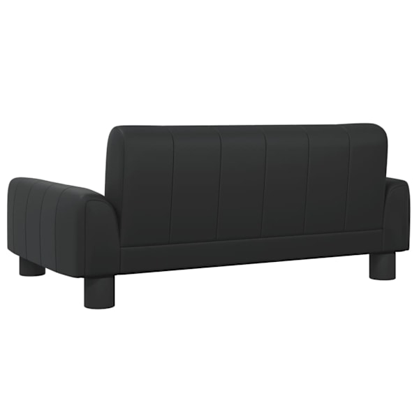 vidaXL Barnsoffa svart 70x45x30 cm konstläder Svart