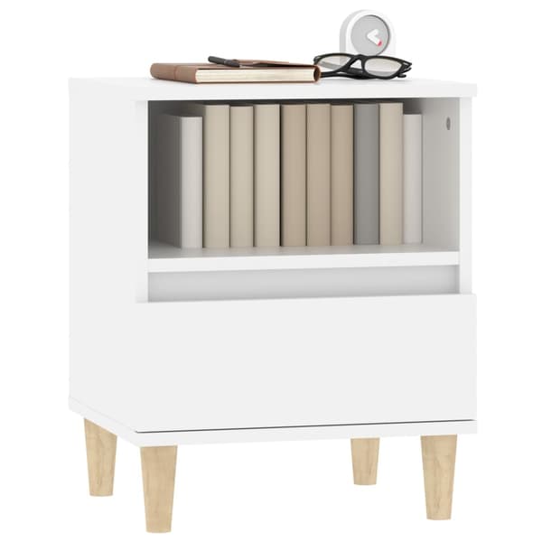 vidaXL Sängbord 2 st vit 40x35x50 cm Vit