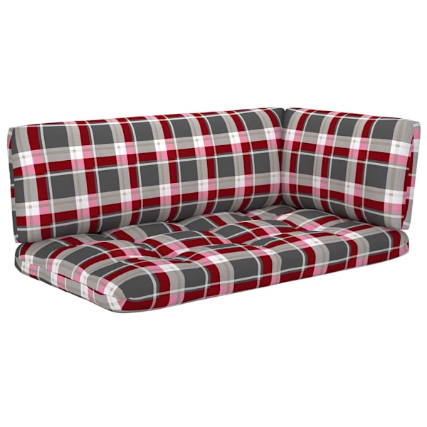 vidaXL Pallsoffa 2-sits med dynor impregnerad furu Brun
