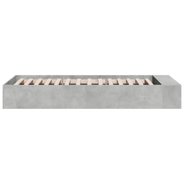 vidaXL Sängram betonggrå 90x200 cm konstruerad trä Grå