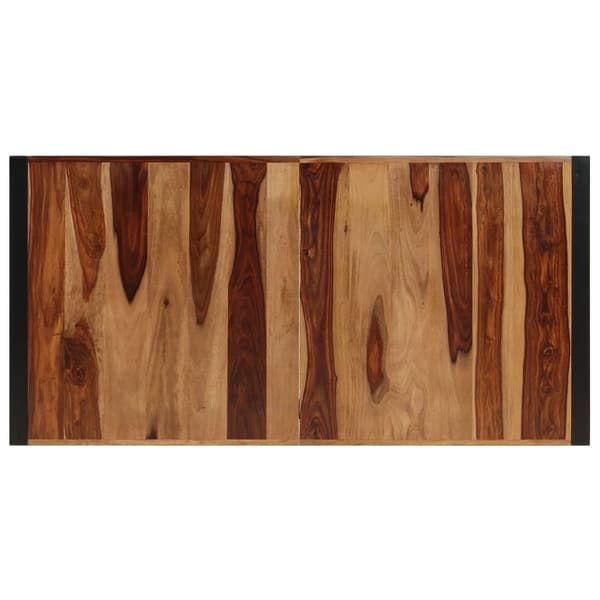 vidaXL Matbord 140x70x75 cm massivt sheshamträ Brun