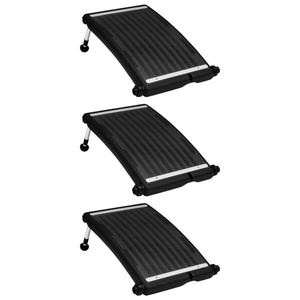 vidaXL Välvd solpanel för pool 3 st 72,5x46 cm