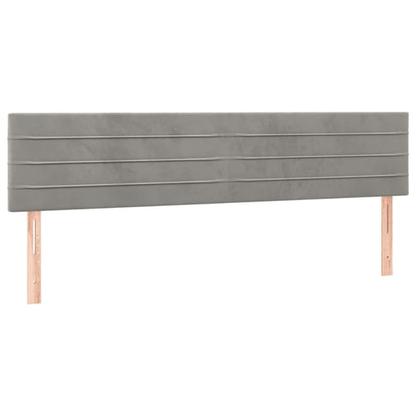 vidaXL sängram med madrass ljusgrå 120x190 cm sammet Grå