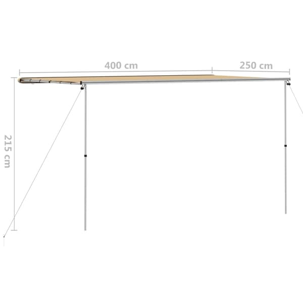 vidaXL Husvagnsmarkis 4x2,5x2,15 m beige Beige