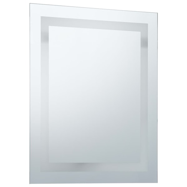 vidaXL Badrumsspegel LED med touch-sensor 60x80 cm Silver