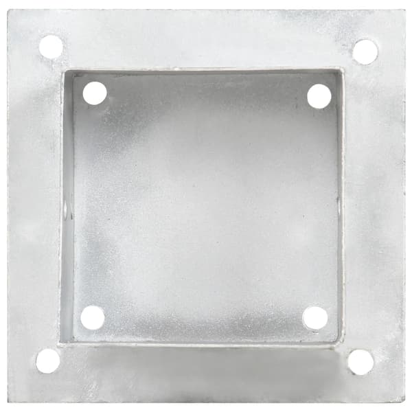 vidaXL Stolpfot 4 st galvaniserad metall 121 mm Silver