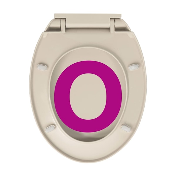 vidaXL Toalettsits mjuk stängning aprikos oval Beige