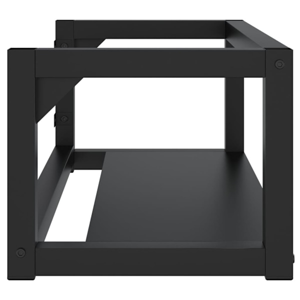vidaXL Väggmonterad ram för tvättställ svart 79x38x31 cm järn Svart