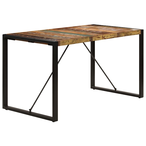 vidaXL Matbord 140x70x75 cm massivt återvunnet trä multifärg