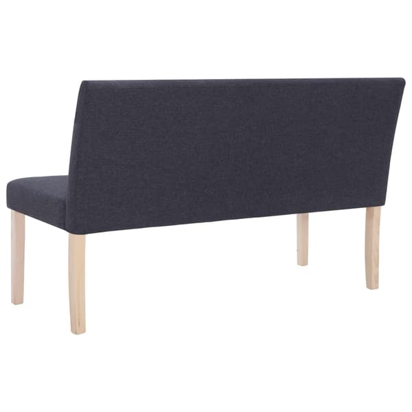 vidaXL Bänk 139,5 cm mörkgrå polyester grå