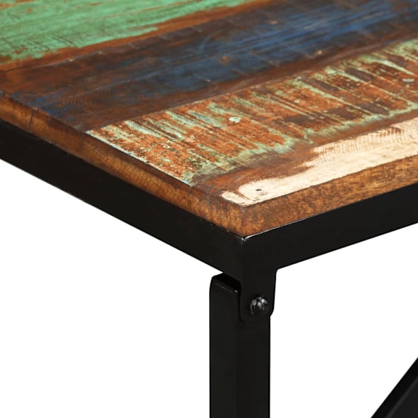 vidaXL Bänk massivt återvunnet trä 110x35x45 cm multifärg
