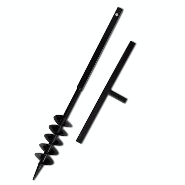 vidaXL Jordborr 100 mm Stål inkl. förlängningsrör 5 meter Vit