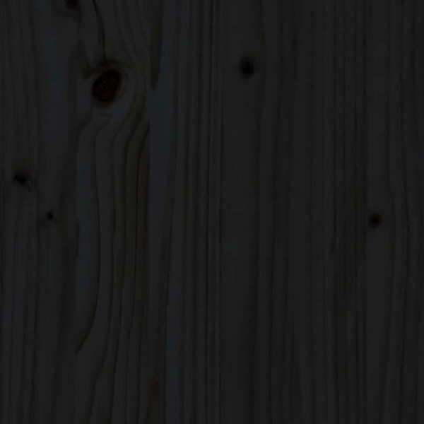 vidaXL Sängram svart massivt trä 100x200 cm Svart