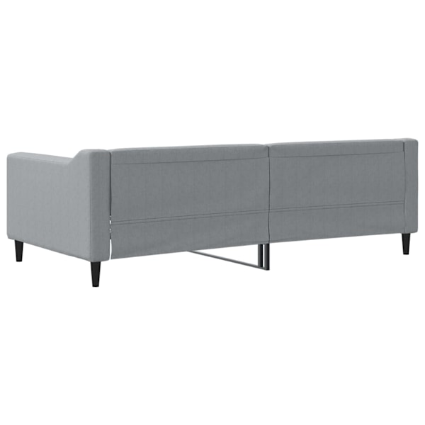 vidaXL Dagbädd ljusgrå 90x190 cm tyg Grå