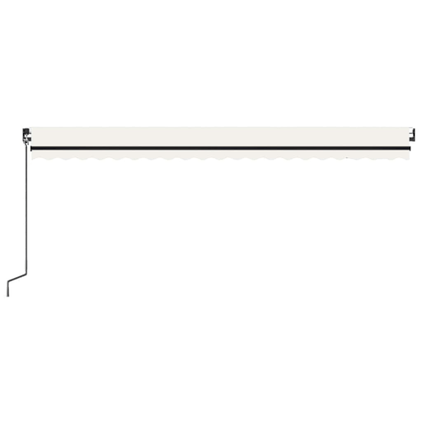 vidaXL Automatisk markis med vindsensor & LED 500x350 cm gräddvit Creme