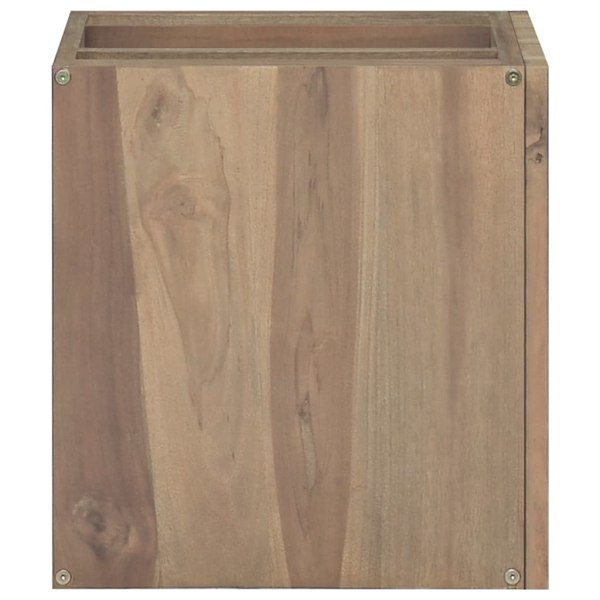 vidaXL Väggmonterat badrumsskåp 46x25,5x40 cm massiv teak Brun