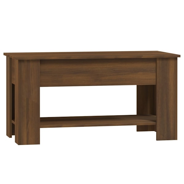 vidaXL Soffbord brun ek 101x49x52 cm konstruerat trä Brun