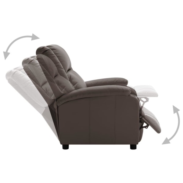 vidaXL Reclinerfåtölj brun konstläder Brun