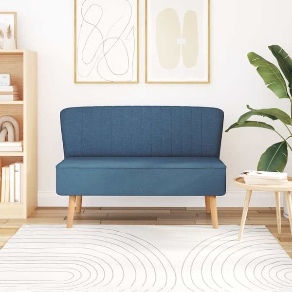 vidaXL Soffa 117x55,5x77 cm tyg blå Blå