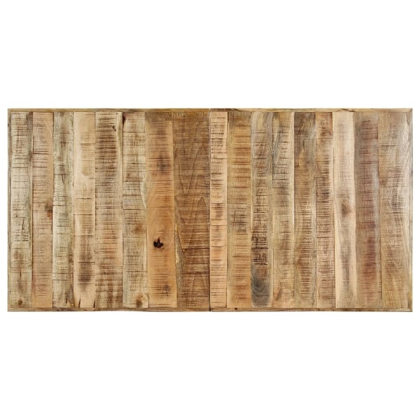 vidaXL Matbord 160x80x75 cm massivt grovt mangoträ Brun