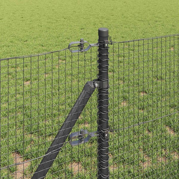 vidaXL Markfixerat Svetsat Stängsel 25 x 0,4 m (B x H) Grå