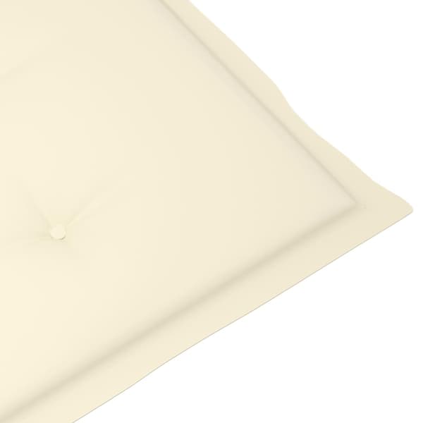 vidaXL Fällbara fåtöljer 4 st med dynor i massivt akaciaträ Creme