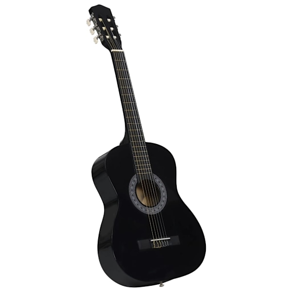 vidaXL Gitarr för nybörjare 8 delar klassisk svart 3/4 36" Svart