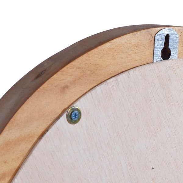 vidaXL Väggspegel rund 40 cm teak Brun