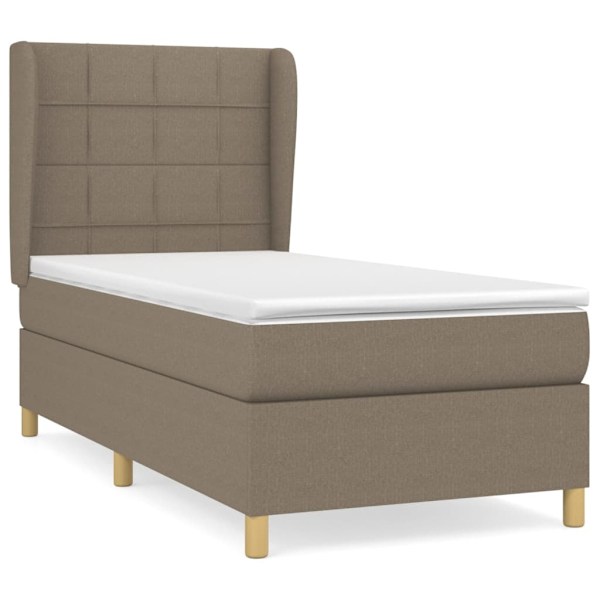 vidaXL Ramsäng med madrass taupe 80x200 cm tyg Taupe